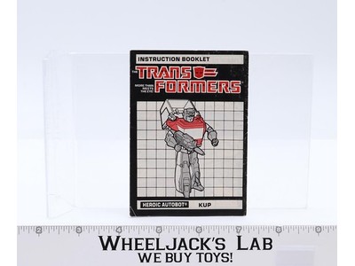 Kup Action Figure Instruction Manual Booklet 1986 Hasbro G1 Transformers