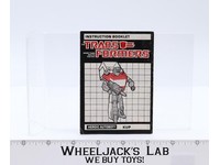 Kup Action Figure Instruction Manual Booklet 1986 Hasbro G1 Transformers