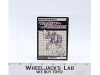 Rampage Action Figure Instruction Manual Booklet 1986 Hasbro G1 Transformers