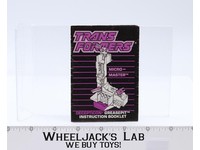 Greasepit Micromaster Action Figure Instruction Manual 1988 G1 Transformers