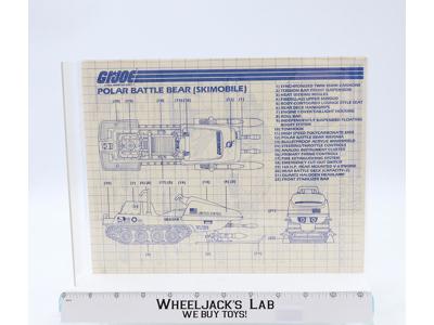 Polar Battle Bear (Skimobile) 1983 ORIGINAL Instructions Blueprints G.I. Joe