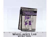Apeface Action Figure Instruction Manual Booklet 1987 Hasbro G1 Transformers