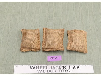 GI Joe Combat Sand Bag Set of 3 Vintage1964 Hasbro Japan 12" Figure Accessory