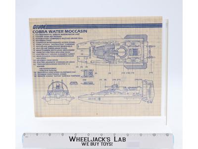 Cobra Water Moccasin 1984 ORIGINAL Instructions / Blueprints G.I. Joe Vehicle