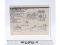 Cobra Water Moccasin 1984 ORIGINAL Instructions / Blueprints G.I. Joe Vehicle