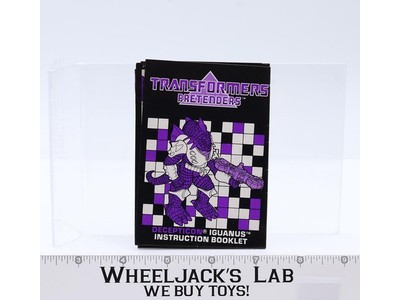 Iguanus Pretenders Instruction Booklet Manual 1987 G1 Transformers Vintage