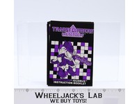 Iguanus Pretenders Instruction Booklet Manual 1987 G1 Transformers Vintage