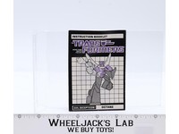 Octane Instructions Manual Booklet 1986 Hasbro G1 Transformers Vintage Figure