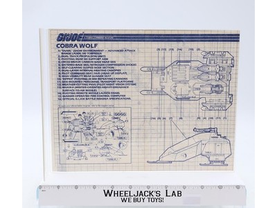 Cobra Wolf 1987 ORIGINAL Instructions / Blueprints G.I. Joe Hasbro Action Figure