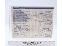 Cobra Wolf 1987 ORIGINAL Instructions / Blueprints G.I. Joe Hasbro Action Figure