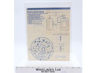 Parachute Pack 1984 ORIGINAL Instructions Blueprints G.I. Joe Action Figure