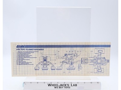 PAC/RAT Flamethrower 1983 ORIGINAL Instructions Blueprints G.I. Joe Vehicle