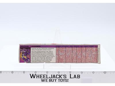 Shockwave Action Figure Tech Spec 1985 Vintage Hasbro G1 Transformers