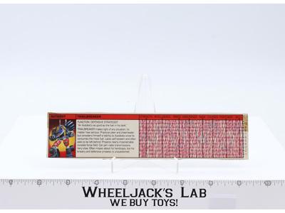 Trailbreaker Action Figure Tech Spec 1985 Vintage Hasbro G1 Transformers