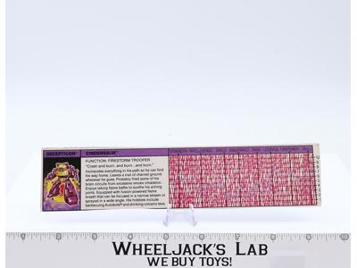 Cindersaur Action Figure Tech Spec 1988 Vintage Hasbro G1 Transformers