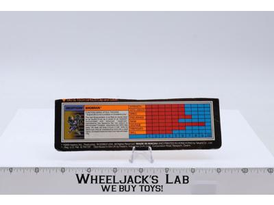 Birdbrain Action Figure Tech Spec 1987 Vintage Hasbro G1 Transformers