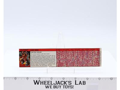 Hot Rod Action Figure Tech Spec 1986 Vintage Hasbro G1 Transformers