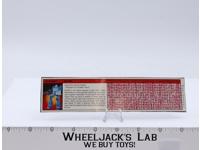 Blurr Action Figure Robot Tech Spec 1986 Vintage Hasbro G1 Transformers