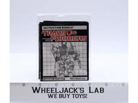 Metroplex Instruction Manual Booklet 1985 Hasbro G1 Transformers