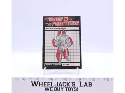 Jetfire Instructions Manual Booklet 1985 Hasbro G1 Transformers Vintage Figure
