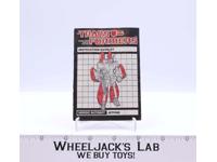 Jetfire Instructions Manual Booklet 1985 Hasbro G1 Transformers Vintage Figure