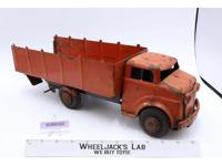 Red Dump Truck Construction Pressed Steel Vintage 18" Long Toy Truck