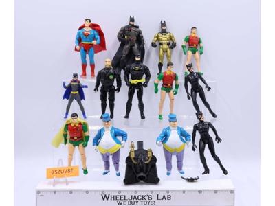 Lot of 13 Batman DC Comics Superheroes Villains ToyBiz Kenner Action Figures