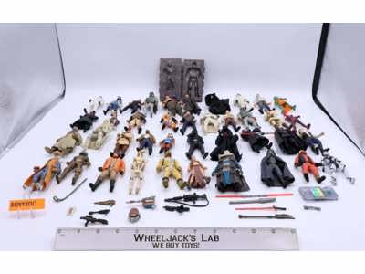 Lot of 41 Modern Star Wars 1990-2000s Hasbro Action Figures + Accessories
