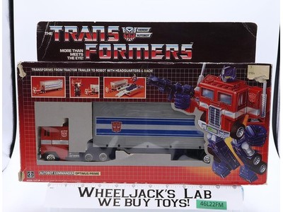Optimus Prime W/BOX & INSERT 100% Complete 1984 Vintage G1 Transformers Figure