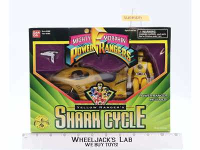 Yellow Ranger Shark Cycle Mighty Morphin Power Rangers 1995 Bandai NEW SEALED