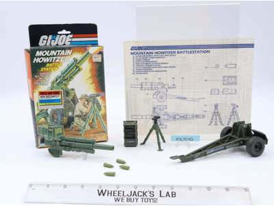 Mountain Howitzer Battle Station 100% Complete W/Box GI Joe 1984 Hasbro Vehicle