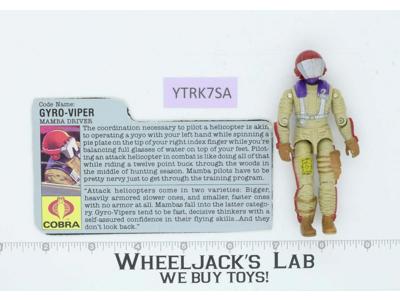 Gyro-Viper V1 100% Complete G.I. Joe 1987 Hasbro Vintage Action Figure