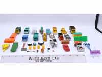 Lot of 15 Die Cast Metal Cars/Trucks & Accessories by Lesney Matchbox 1960's