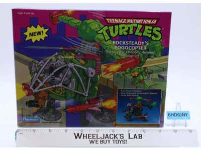 Rocksteady's Pogocopter 100% Complete TMNT 1991 Playmates Action Figure Vehicle