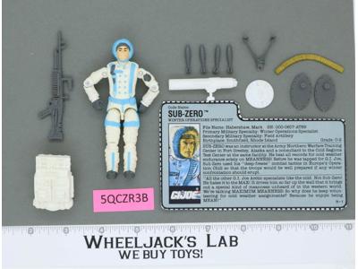 Sub-Zero V1 100% Complete G.I. Joe 1990 Hasbro Vintage Action Figure