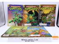 Lot of 4 Teenage Mutant Ninja Turtles Magazines W/Posters 1990's Mirage Studios