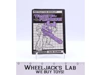 Hun-Gurrr Instruction Manual Booklet Action Figure 1986 Hasbro G1 Transformers