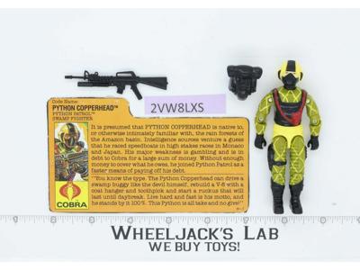 Python Copperhead V2 100% Complete G.I. Joe 1989 Hasbro Vintage Action Figure