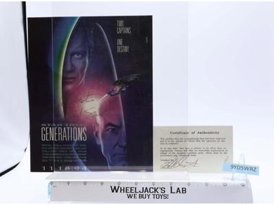 Captain Picard Kirk Star Trek Generations William Shatner Patrick Stewart SIGNED