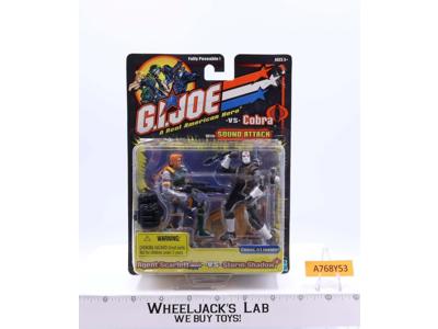 Scarlett vs Storm Shadow GI Joe vs Cobra 2001 Hasbro NEW MOSC SEALED