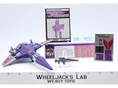 Cyclonus BLUE EARS 100% Complete UNUSED STICKERS 1986 Vintage G1 Transformers