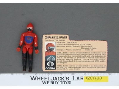 Cobra H.I.S.S. Driver V1 100% Complete G.I. Joe 1983 Hasbro Vintage Figure
