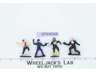 Lot of 4 Micro Figures G.I. Joe 1989 Hasbro Mini Action Figures