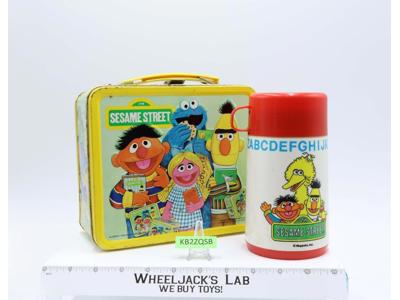 Sesame Street Metal Lunchbox W/Thermos 1979 Aladdin Industries Vintage