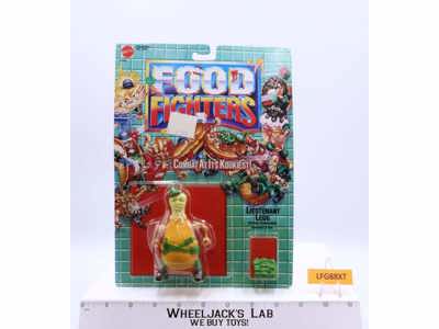 Lieutenant Legg Food Fighters 1988 Mattel Vintage Action Figure NEW MOSC SEALED