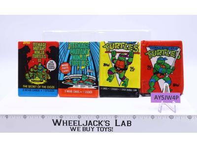Lot of 4 Sealed Packs of Teenage Mutant Ninja Turtles TMNT Trading Cards Topps