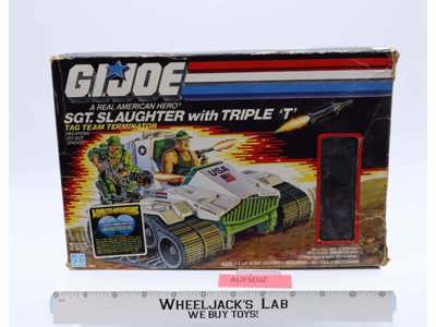 Triple T 100% Complete W/Box GI Joe 1986 Hasbro Action Figure Vehicle