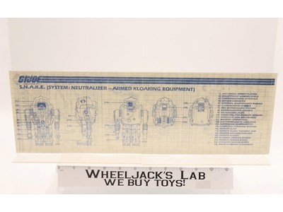 S.N.A.K.E. 1983 ORIGINAL Instructions Blueprints G.I. Joe Action Figure Vehicle