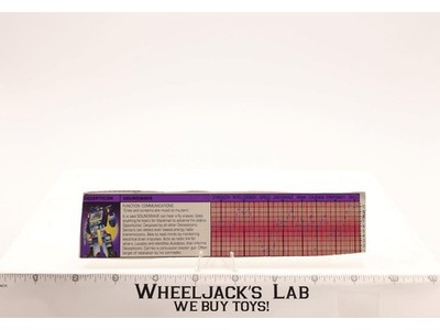 Soundwave Action Figure Tech Spec 1984 Vintage Hasbro G1 Transformers