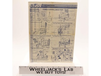 Cobra Surveillance Port 1985 ORIGINAL Instructions Blueprints G.I. Joe